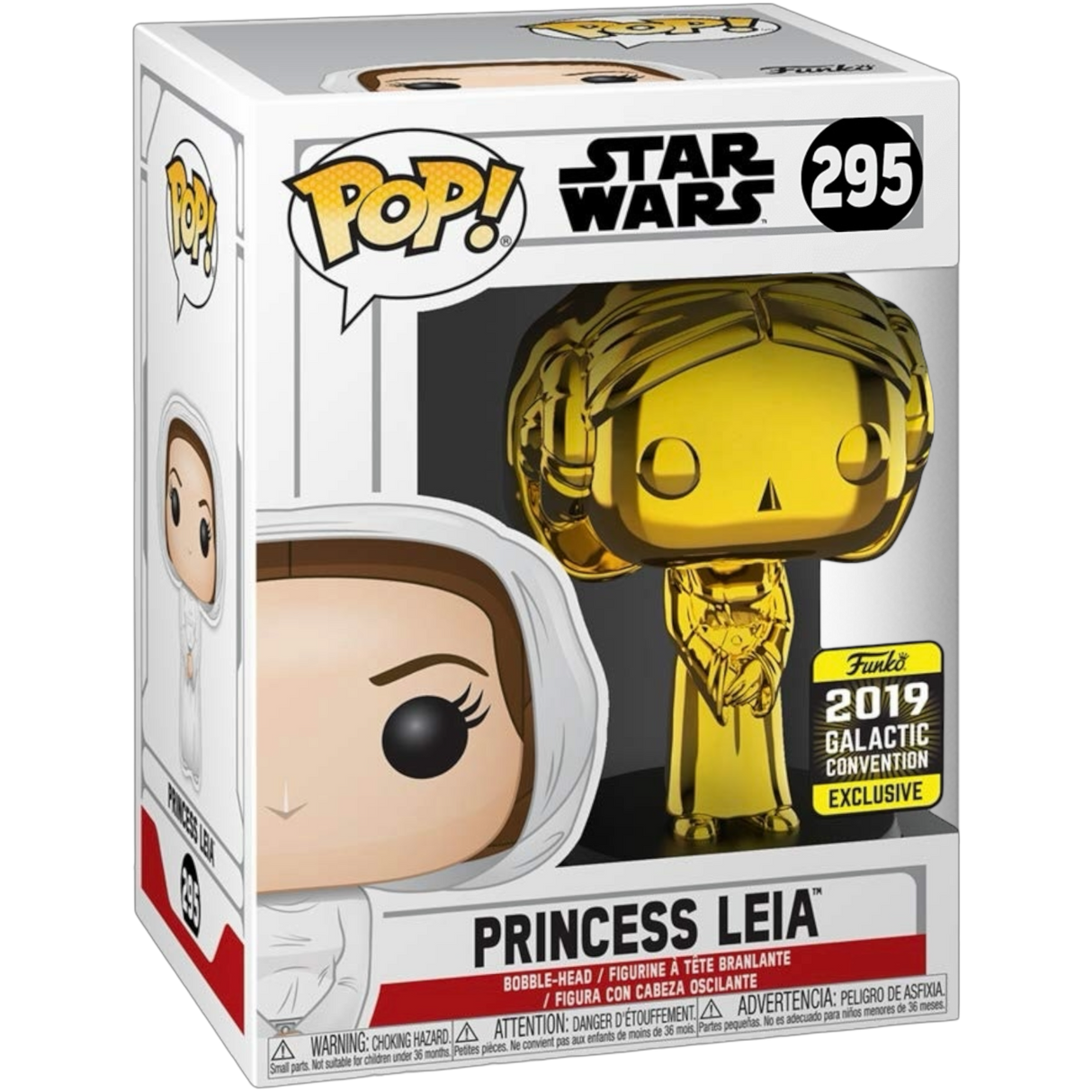 Funko Pop! Star Wars: Princess Leia (Gold Chrome) (2019 Galatic Convention Exclusive)