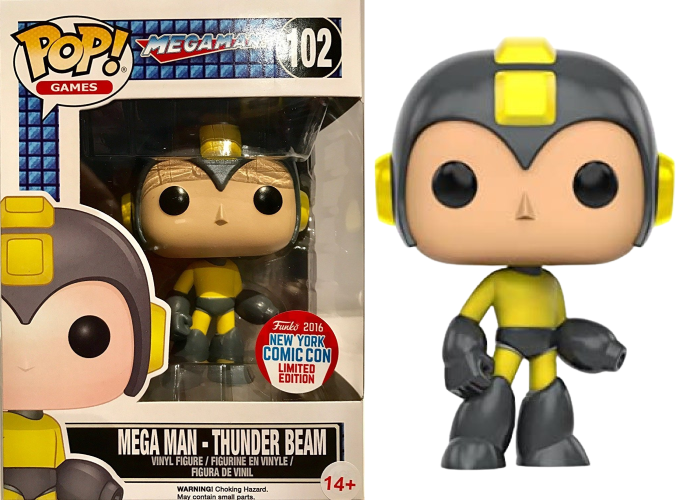 Funko Pop! Games: Mega Man: Mega Man Thunder Beam (2016 NYCC Convention Exclusive) (Box Imperfection)