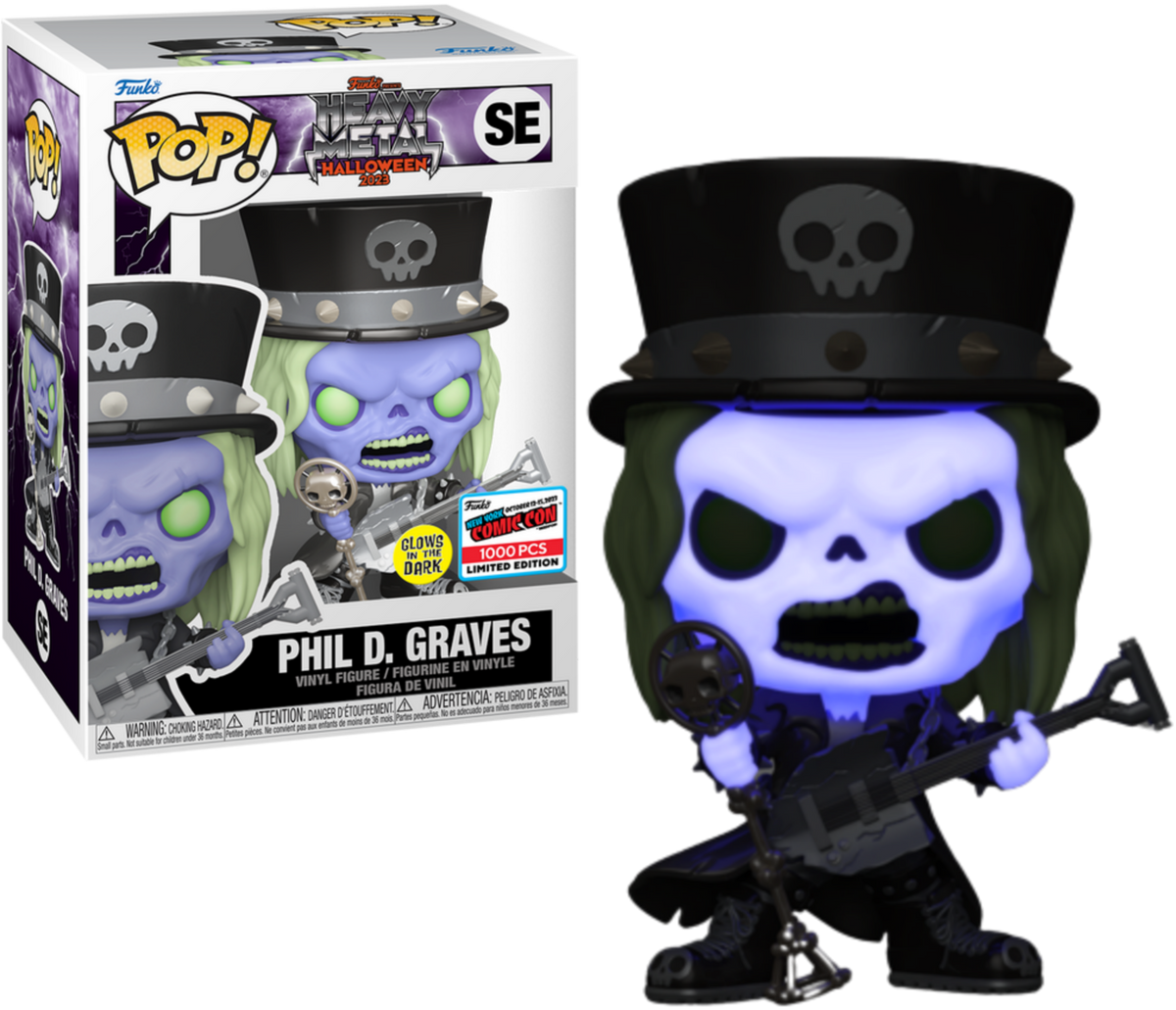 Funko Pop! Heavy Metal Halloween 2023: Phil D. Graves (Glow) (LE 1,000) (2023 NYCC Convention Exclusive)
