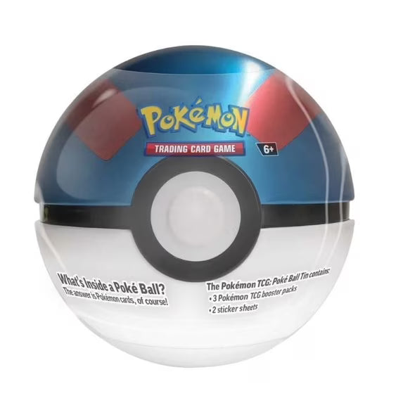 Pokemon TCG: Pokemon 2025 Great Ball Pokeball Tin Set