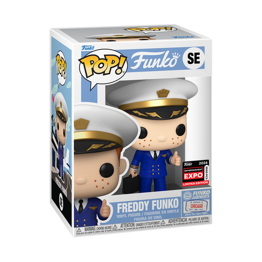 Funko Pop! Freddy Funko In Pilot Uniform (2024 C2E2 Shared Exclusive L.E 3,000)
