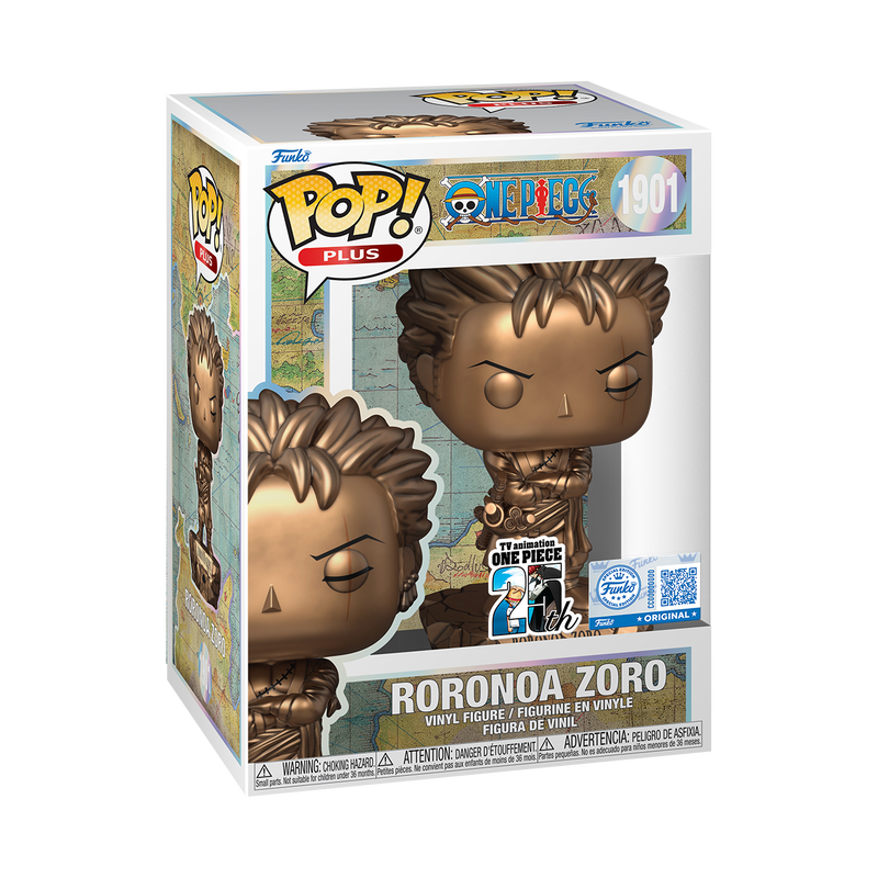 Funko Pop! Plus: Animation: One Piece: Roronoa Zoro Statue (Bronze) (Funko Shop Exclusive)