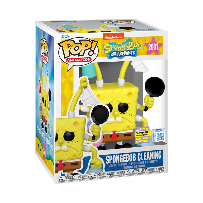 Funko Pop! Premium: Spongebob Squarepants: Spongebob Cleaning (2025 Summer Convention Shared Exclusive)