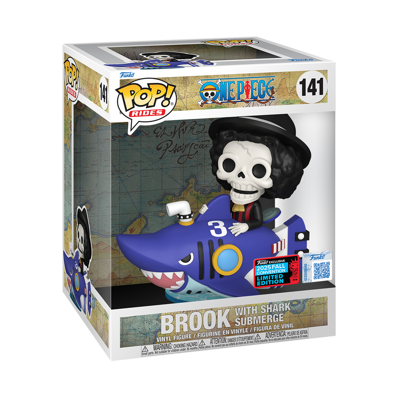 Funko Pop! Rides: One Piece: Brook with Shark Submerge (2025 Fall Convention Shared Exclusive)