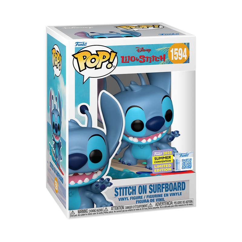Funko Pop! Disney: Lilo and Stitch: Stitch on Surfboard (2025 Summer Convention Shared Exclusive)