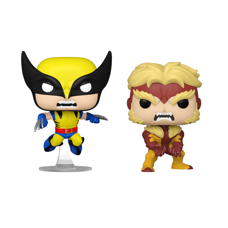 Funko Pop! Marvel: Wolverine 50th Anniversary: Wolverine & Sabretooth (2-Pack) (Funko Shop Exclusive)