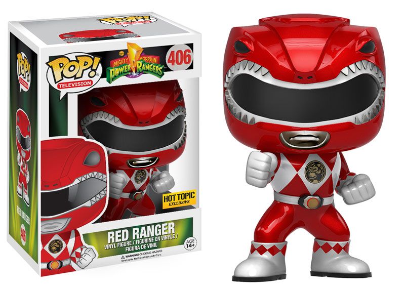 Funko Pop! Television: Power Rangers: Red Ranger (Metallic Action Pose) (Hot Topic Exclusive)