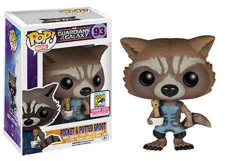 Funko Pop! Marvel: Guardians of the Galaxy: Rocket & Potted Groot (2015 SDCC Convention Exclusive)