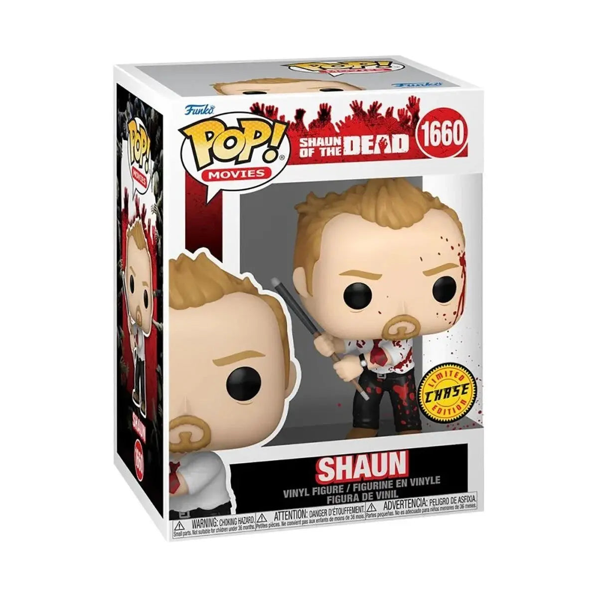 Funko Pop! Movies: Shaun of the Dead: Shaun (Chase) (Box Imperfection)