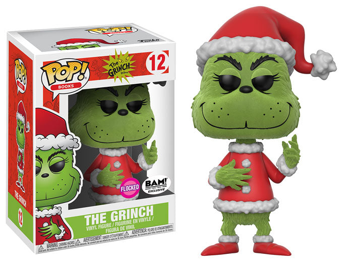 Funko Pop! Books: The Grinch (Flocked) (BAM Exclusive) (Box Imperfection)