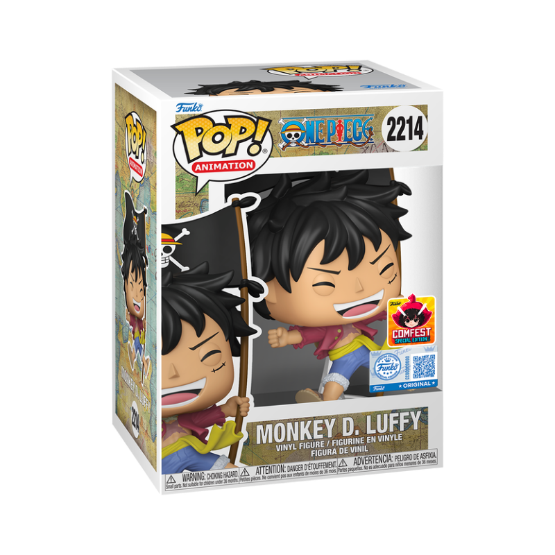 Funko Pop! Animation: One Piece: Monkey D. Luffy with Flag (2026 Comfest Convention Exclusive)