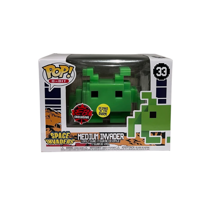 Funko Pop! 8-Bit: Space Invaders: Medium Invader (Glow) (EB Games Exclusive) (Box Imperfection)