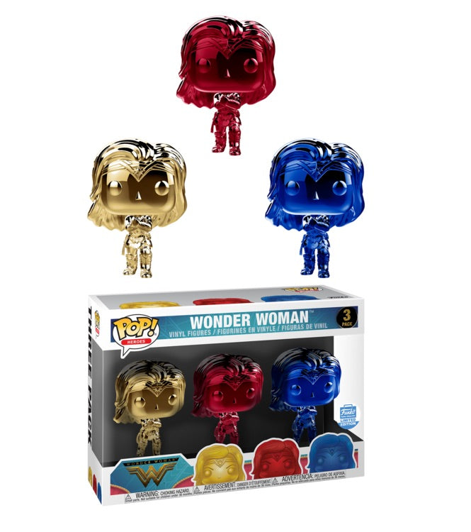 Funko Pop! Heroes: Wonder Woman (3 Pack) (Funko Shop Exclusive)