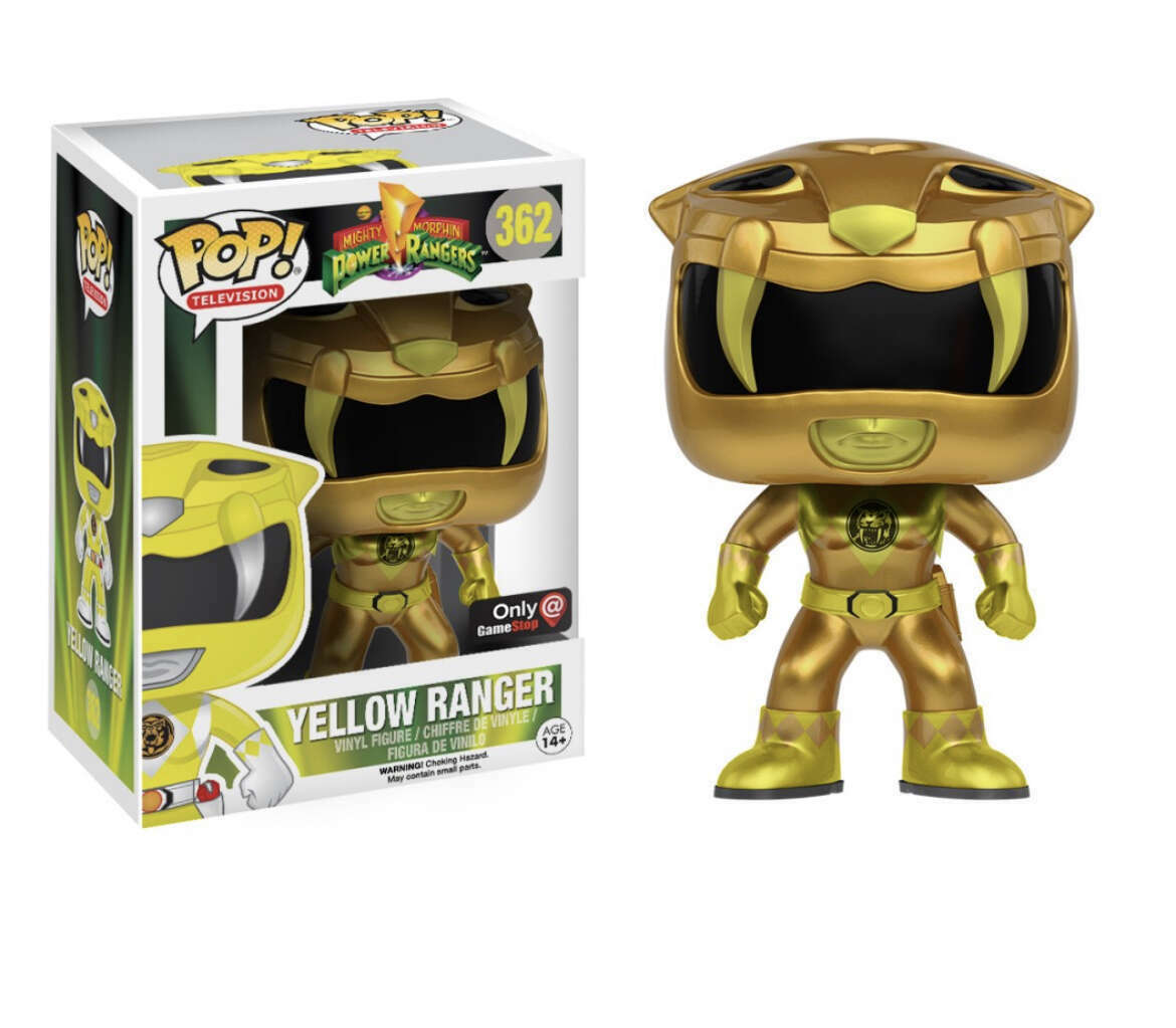 Funko Pop! Television: Power Rangers: Yellow Ranger (Metallic) (GameStop Exclusive)
