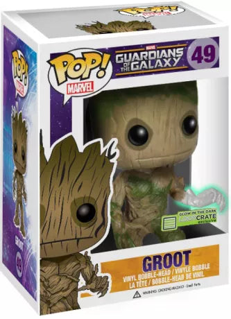 Funko Pop! Marvel: Guardians of the Galaxy: Groot (Glow) (Loot Crate Exclusive) (Box Imperfection)