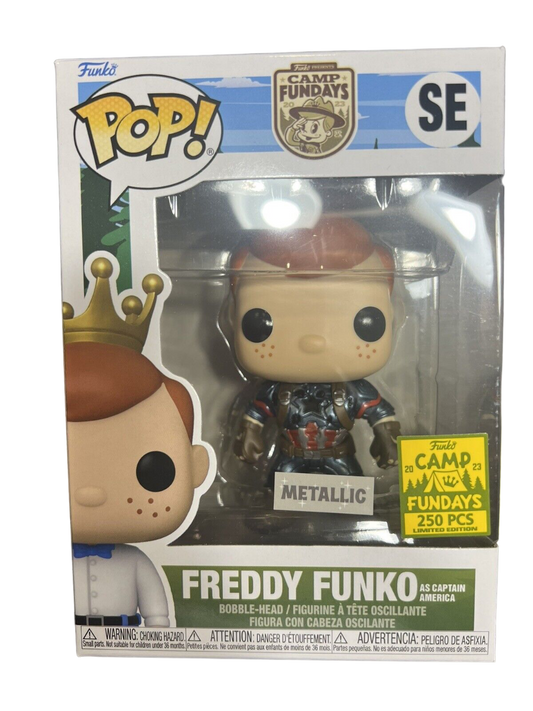 Freddy Funko As Captain America (Metallic) (Fundays 2023 Exclusive L.E 250)