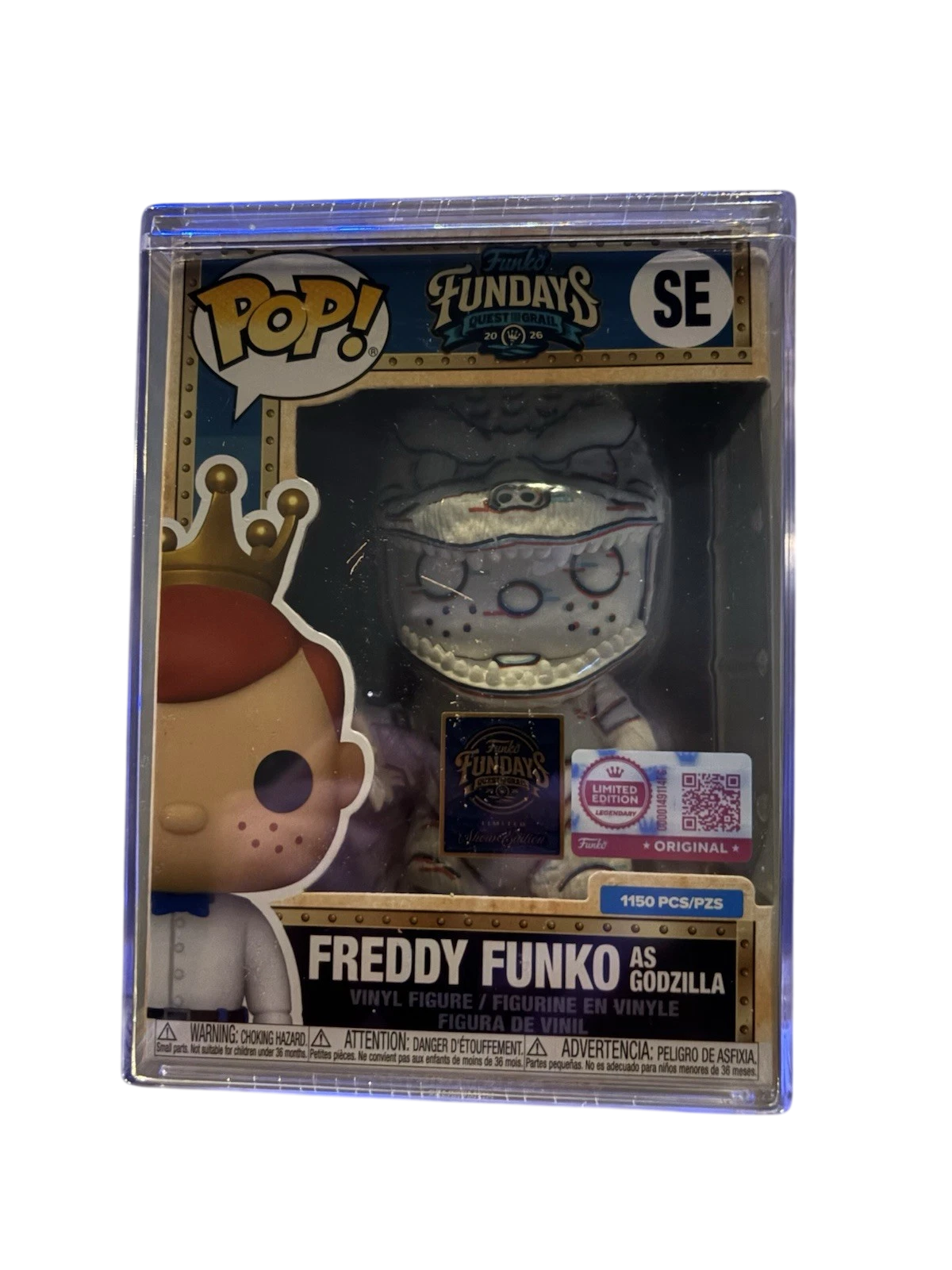 Funko Pop! Funko Fundays Quest for the Grail: Freddy as Godzilla (Black and White) (LE 1,150) (Funko Legendary Edition) (2026 Fundays Exclusive)
