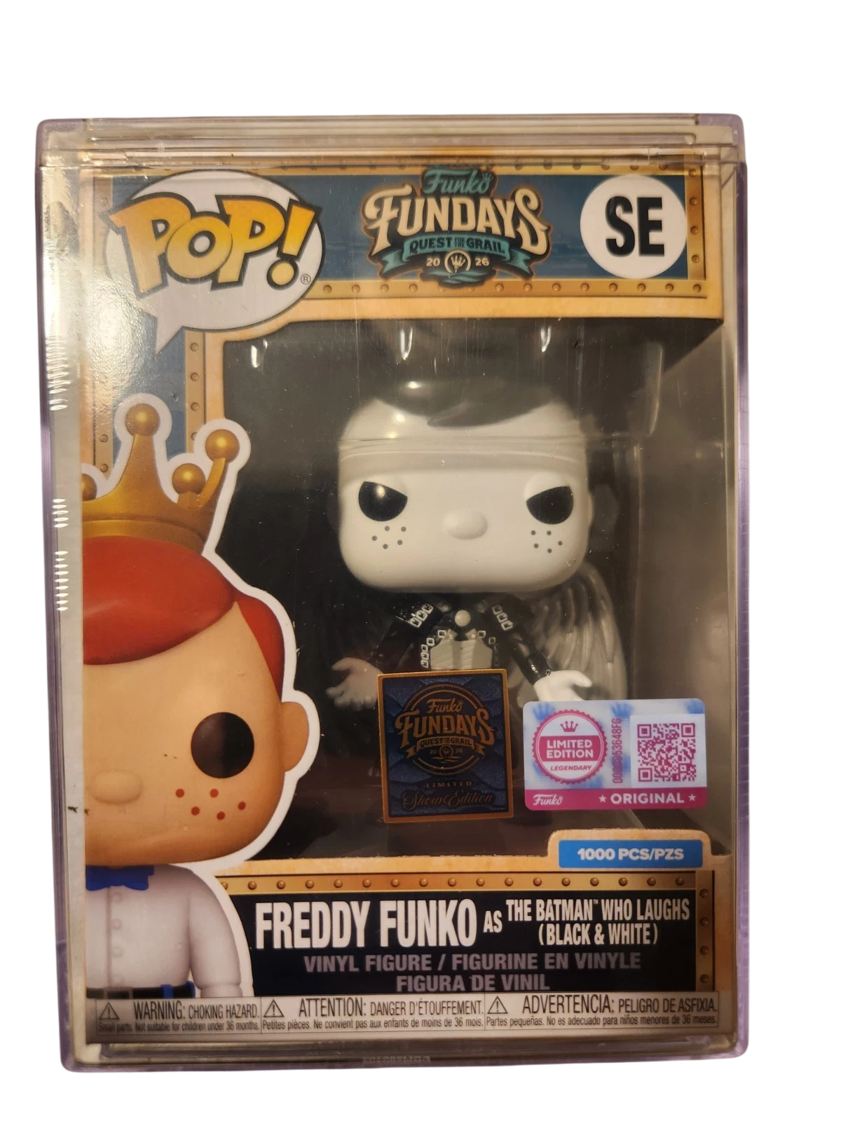 Funko Pop! Fundays Quest for the Grail: Freddy Funko as The Batman Who Laughs (Black and White) (LE 1,000) (Funko Fundays Show Exclusive)