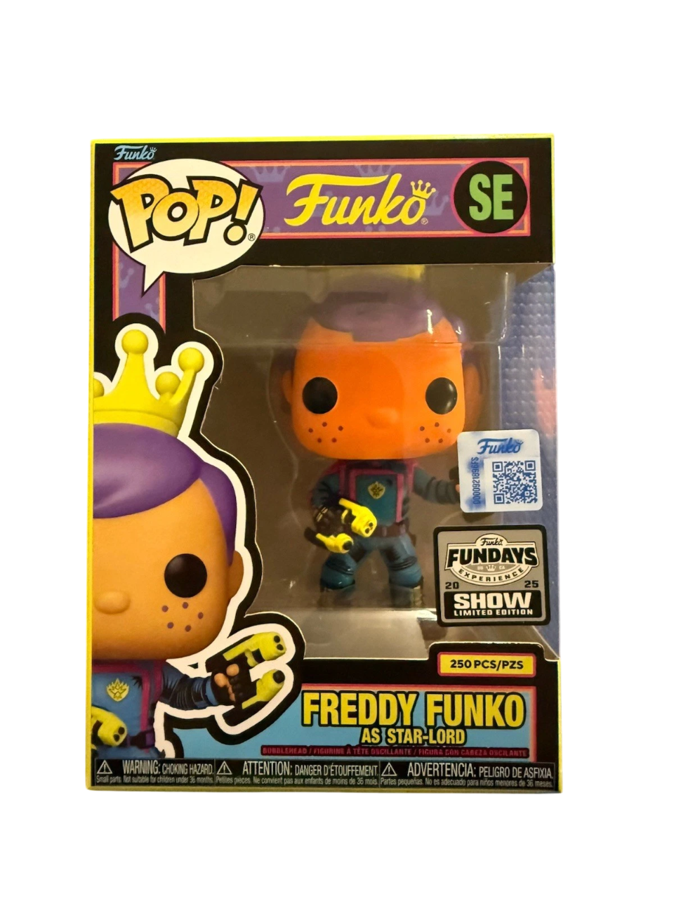 Funko Pop! Freddy Funko as Starlord (Blacklight) (LE 250) (Funko Fundays 2025 Show Exclusive)