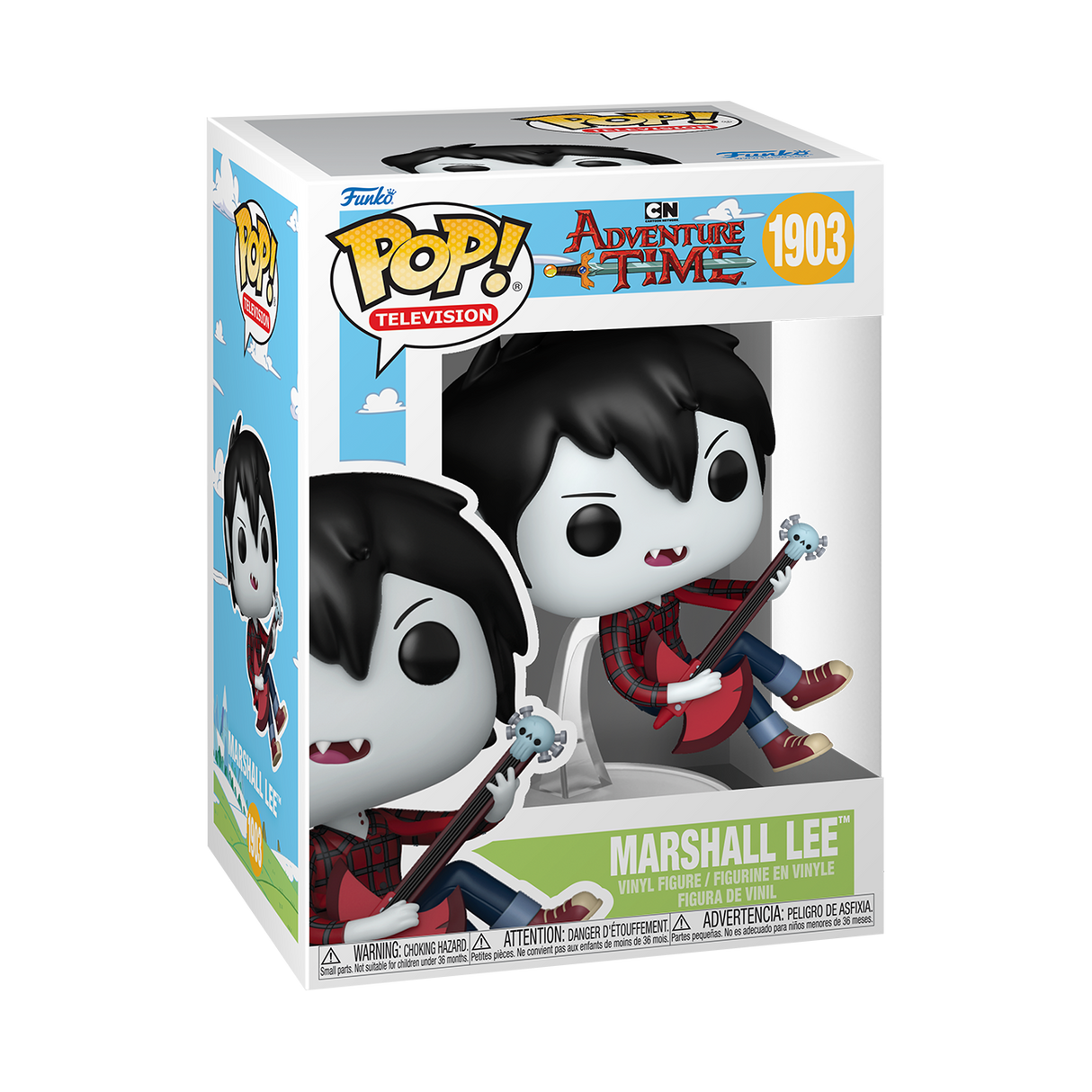 Funko Pop! Animation Adventure Time Marshall Lee figure from Shak's Pop Shop, featuring Marshall Lee character with detailed design.