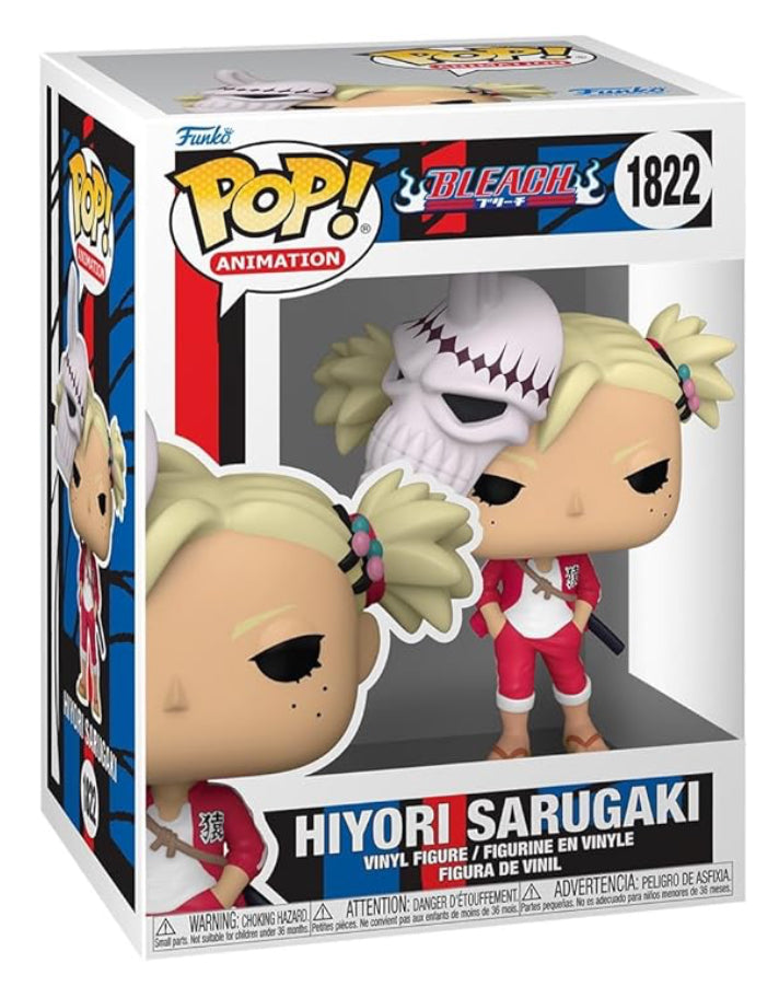 Funko Pop! Animation Bleach Hiyori Sarugaki figure with detailed facial features and vibrant outfit, collectible vinyl toy.