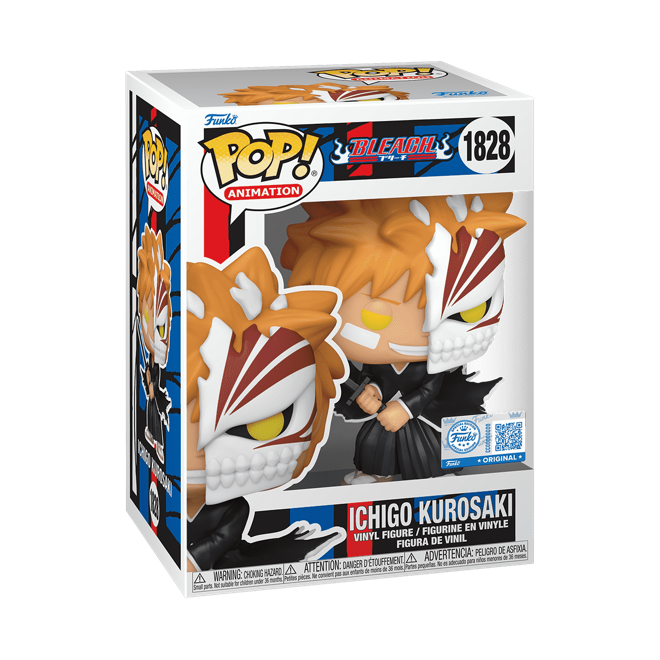 Funko Pop! Animation Bleach Ichigo Kurosaki figure by Shak's Pop Shop, featuring Ichigo in his iconic outfit and stance.