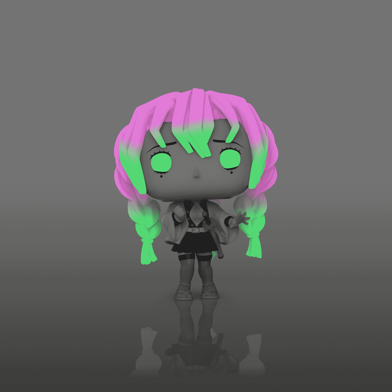 Funko Pop! Animation Mitsuri Kanroji glow figure from Demon Slayer, exclusive collectible with detailed character design.