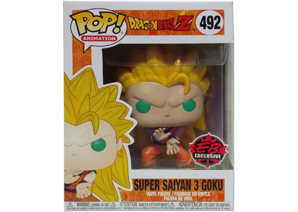 Funko Pop! Animation Dragon Ball Z Super Saiyan 3 Goku figure by Shak's Pop Shop, detailed collectible with spiky hair and orange outfit