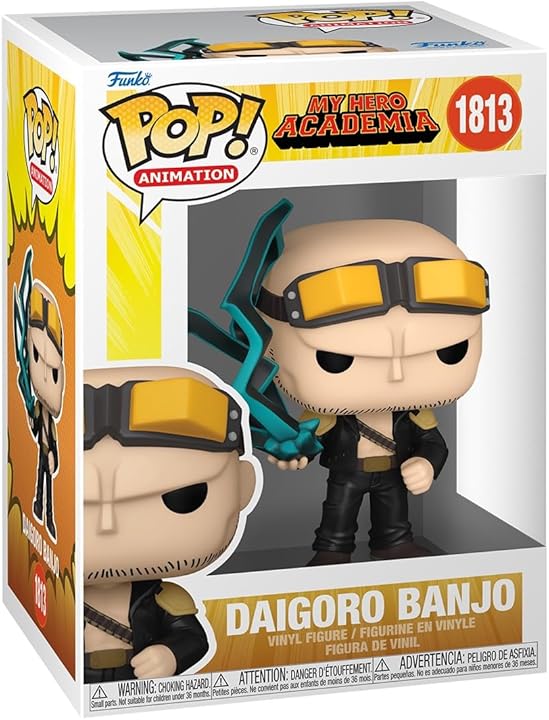Funko Pop! Animation My Hero Academia Daigoro Banjo with Black Whip figure, featuring detailed stylized character design.