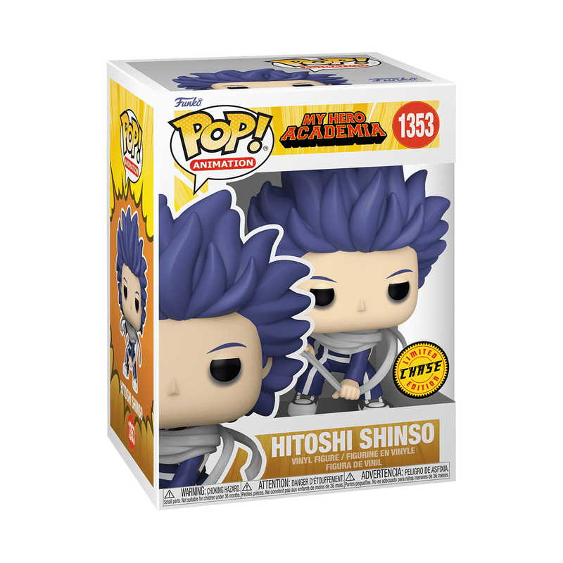 Funko Pop! Animation My Hero Academia Hitoshi Shinso Chase figure with detailed character design and colorful packaging.
