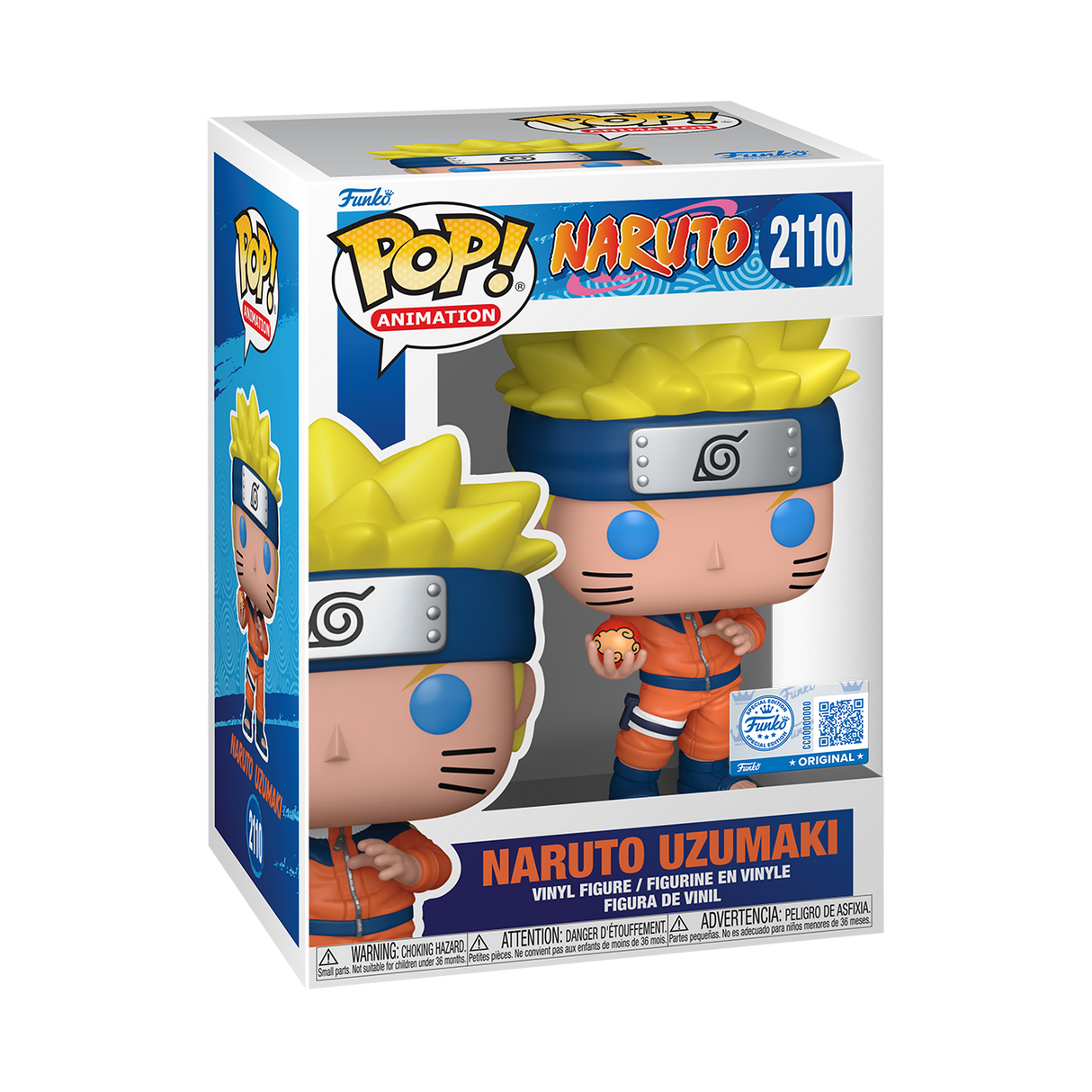 Funko Pop! Animation Naruto Uzumaki special edition figure from Shak's Pop Shop, showing Naruto in his iconic ninja outfit.