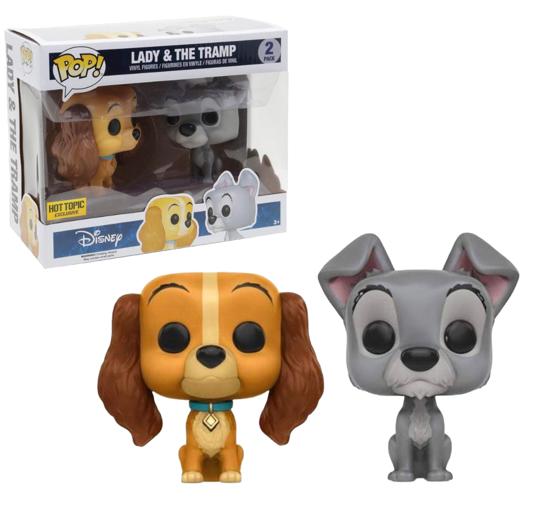 Funko Pop! Disney Lady and The Tramp figure, exclusive to Hot Topic, featuring detailed vinyl design from Shak's Pop Shop