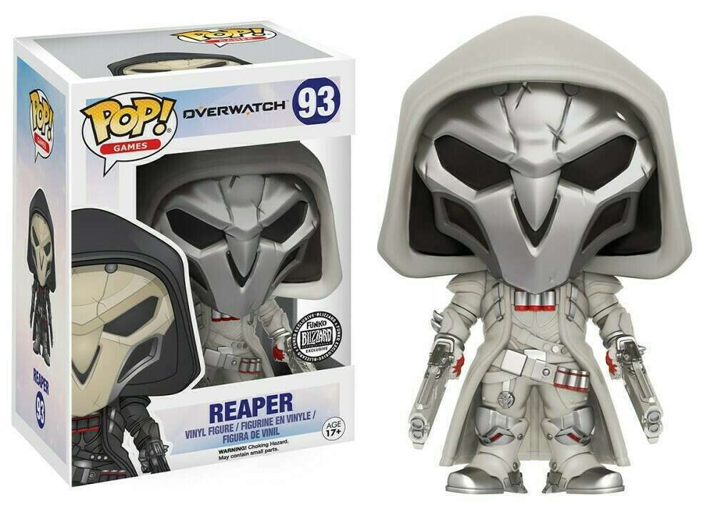 Funko Pop! Games Overwatch Reaper Wight figure with detailed figure design and exclusive Blizzard branding, collectible toy.