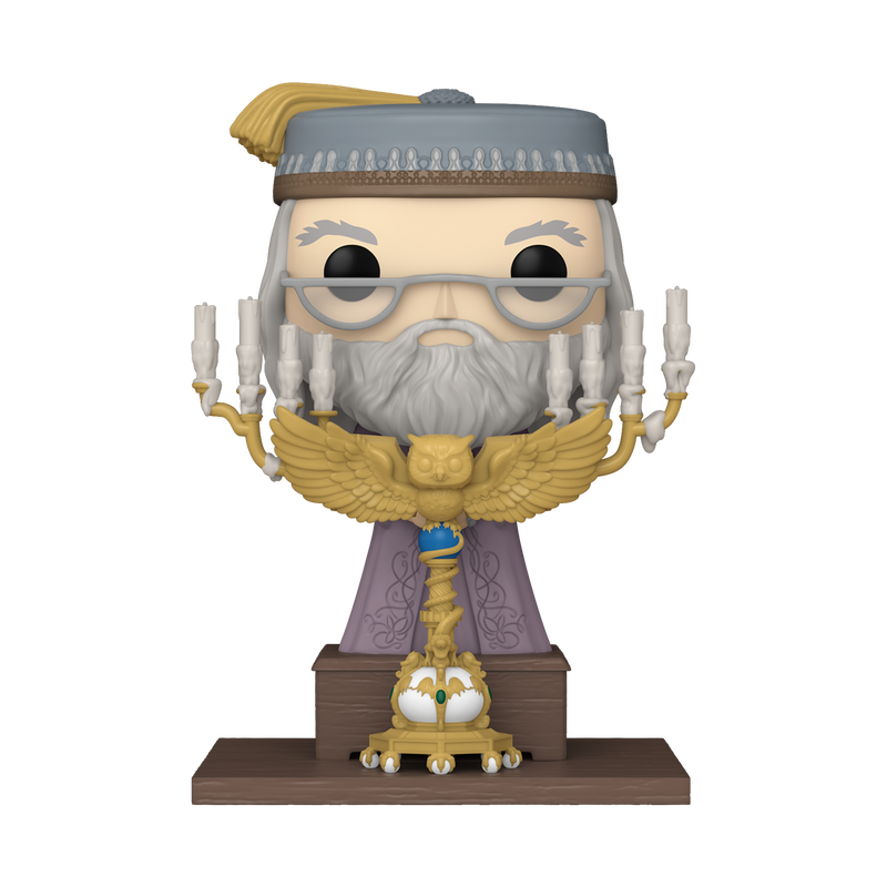 Funko Pop! Harry Potter Albus Dumbledore with podium figure from Harry Potter and the Prisoner of Azkaban, with box imperfection.