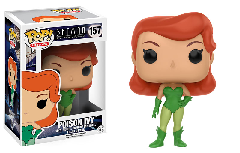 Funko Pop! Heroes Batman The Animated Series Poison Ivy figure with detailed green plant-themed costume and expressive face.