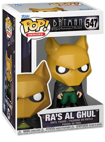 Funko Pop! Heroes Batman The Animated Series Ra's Al Ghul figure with detailed cartoon-style design, collectible vinyl toy.