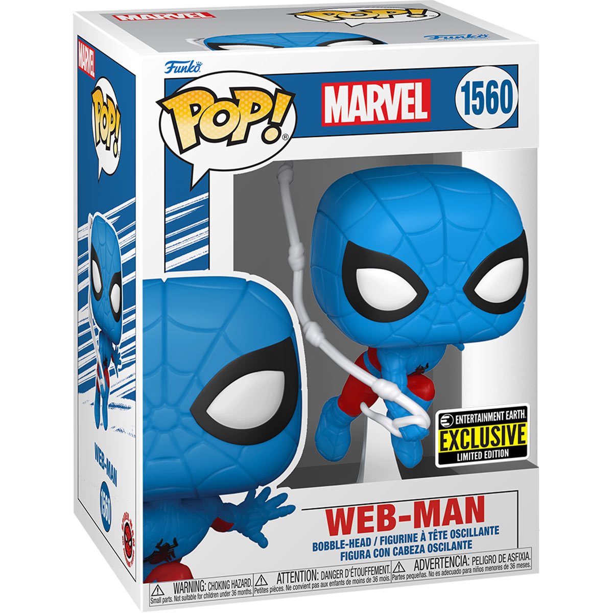Funko Pop! Marvel Beyond Amazing: Web-Man figure, an Entertainment Earth exclusive, featuring Marvel superhero in collectible pose
