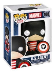 Funko Pop! Marvel U.S. Agent figure with detailed costume and signature pose, collectible toy from Shak's Pop Shop.