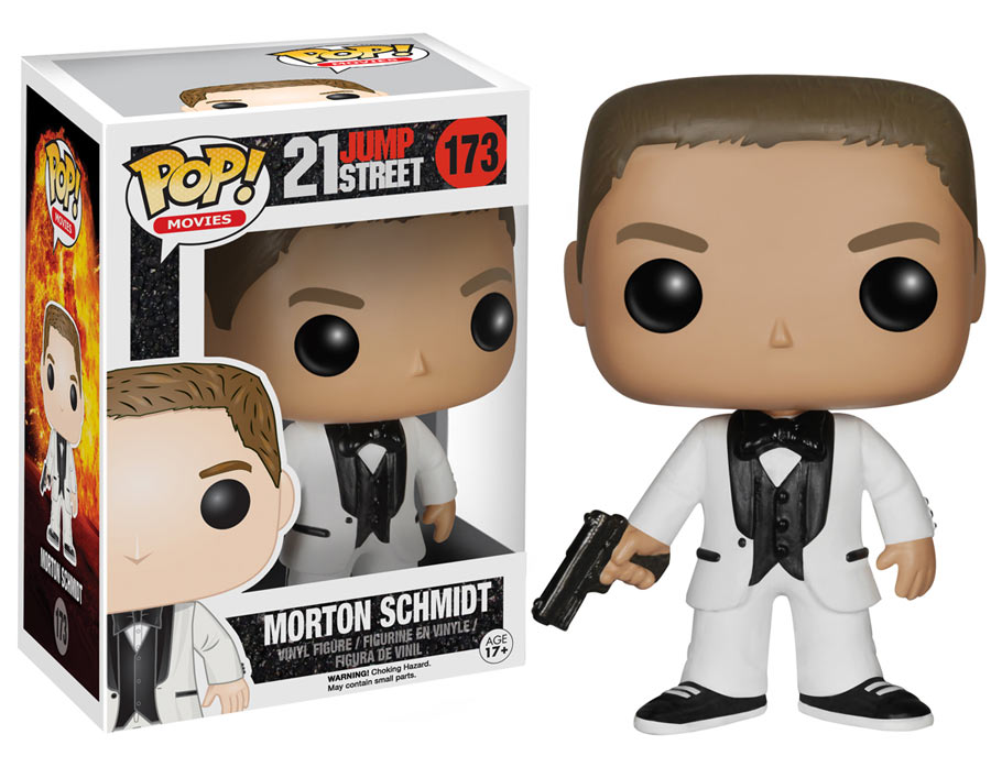 Funko Pop! Movies Morton Schmidt collectible figure from 21 Jump Street, featuring detailed design and iconic costume.