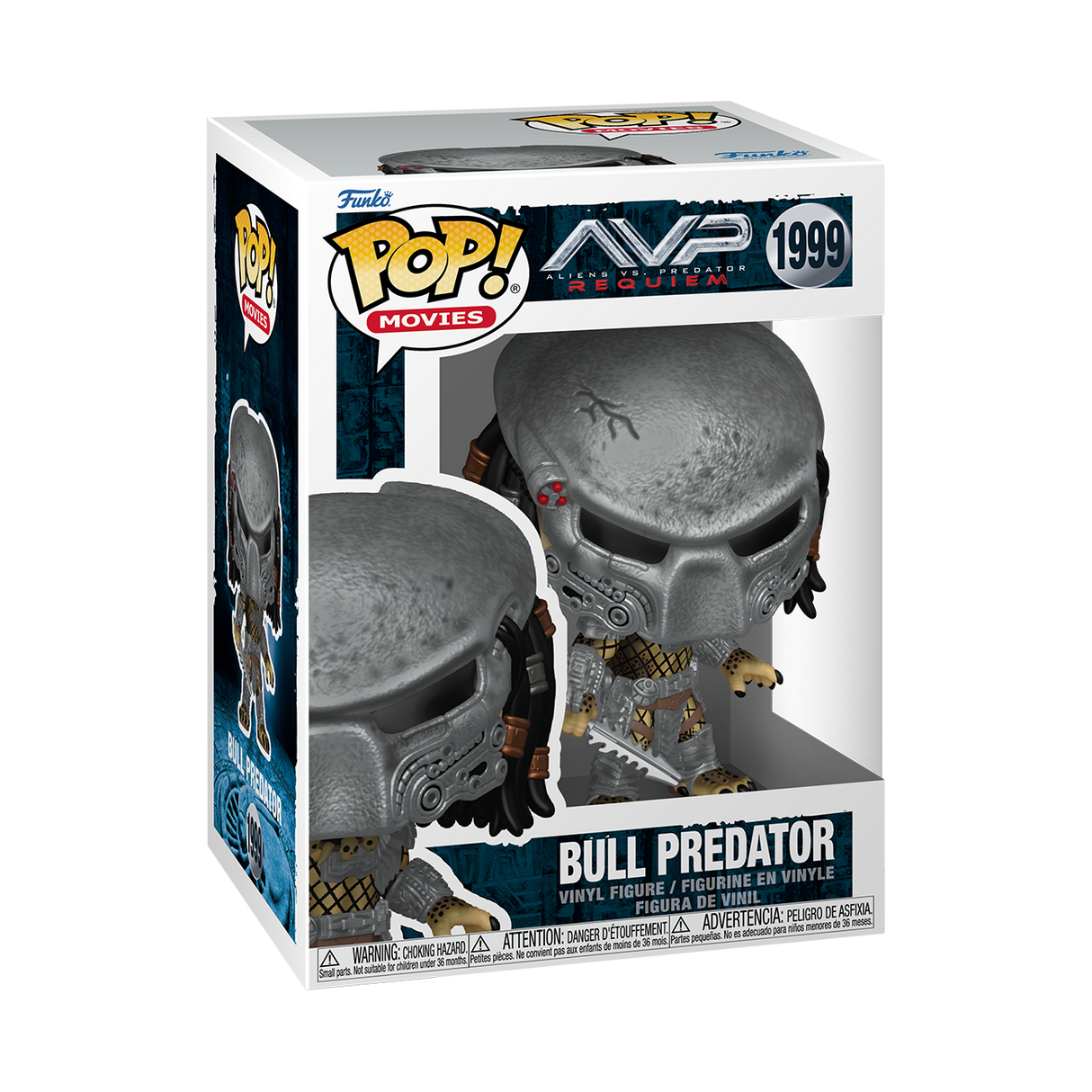 Funko Pop! Movies Alien vs Predator Bull Predator figure with detailed alien and predator features, collectible vinyl toy.