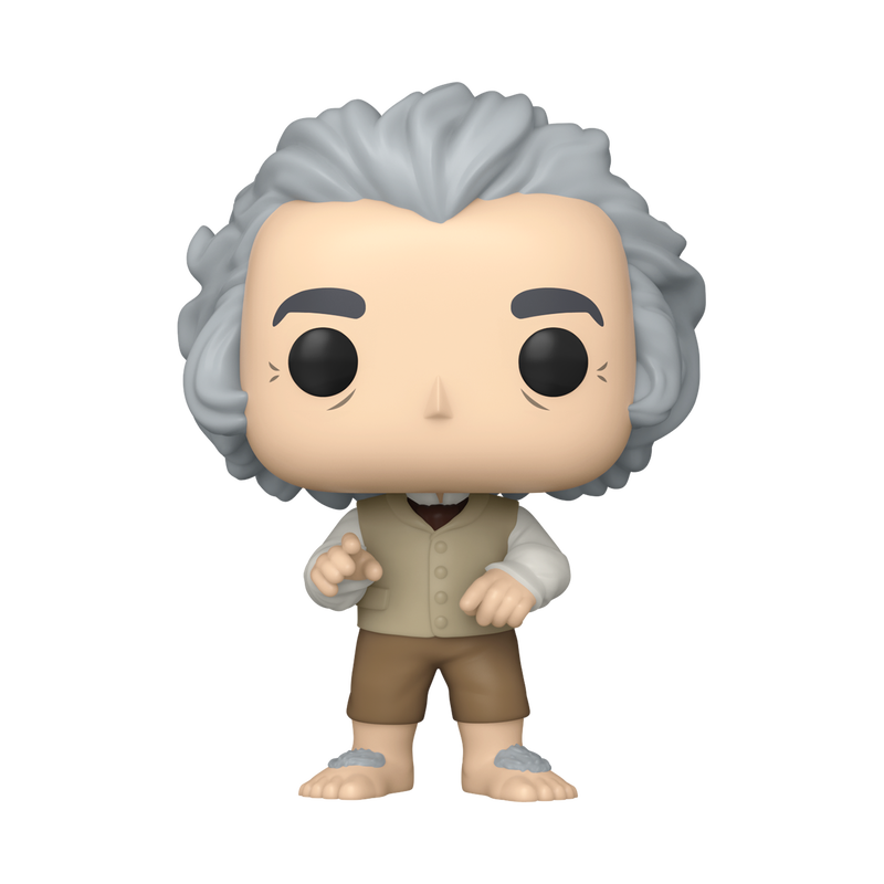 Funko Pop! Movies Bilbo Baggins figure from Lord of the Rings, collectible vinyl toy with detailed character design.
