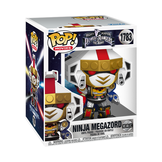 Funko Pop! Movies Ninja Megazord figure from Power Rangers, 6-inch collectible toy with detailed design, by Shak's Pop Shop.