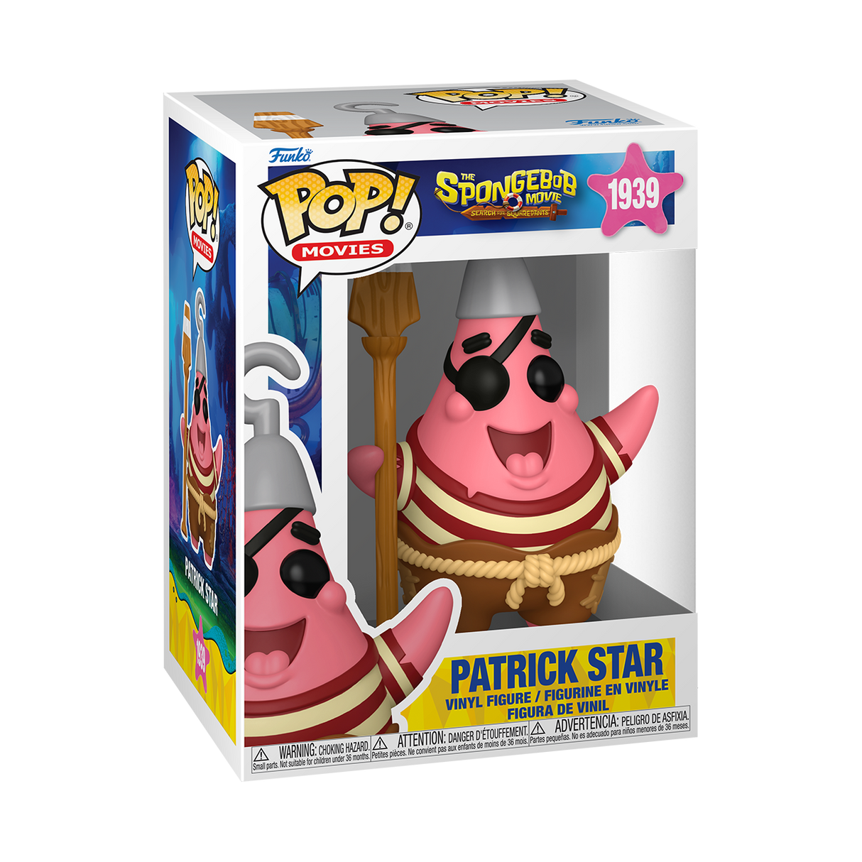 Funko Pop! Movies Patrick Star figure from The Spongebob Movie Search for the SquarePants with colorful character details