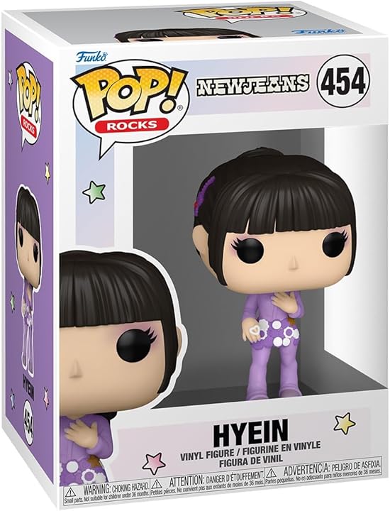 Funko Pop! Rocks: New Jeans Hyein figure from Shak's Pop Shop, collectible vinyl figure with distinctive details in box.