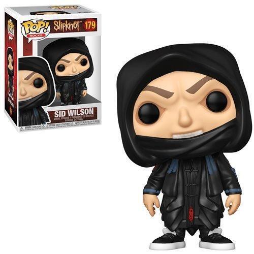 Funko Pop! Rocks Slipknot Sid Wilson figure with box imperfection, collectible vinyl figure featuring Slipknot band member Sid Wilson.