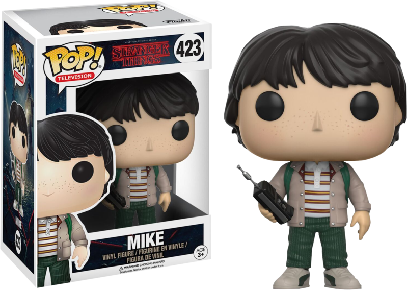Funko Pop! Stranger Things Mike figure from Shak's Pop Shop, featuring the iconic toy with detailed character design.