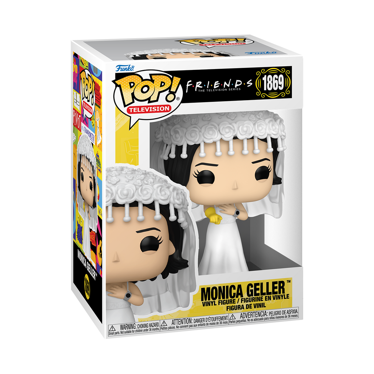 Funko Pop! figure of Monica Geller from Friends, collectible vinyl toy in original packaging, from Shak's Pop Shop.
