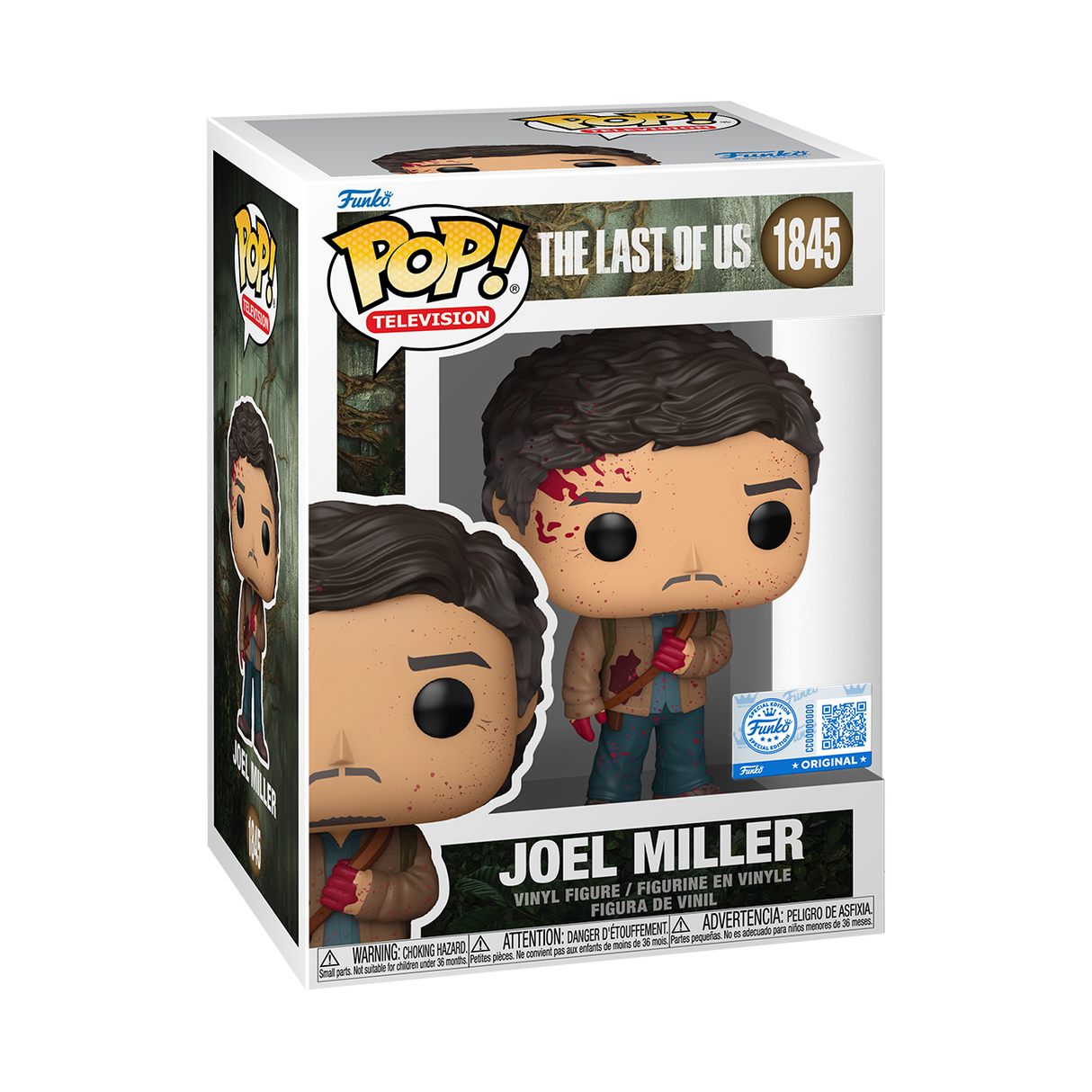 Funko Pop! Television The Last of Us Joel Miller Bloody special edition figure with detailed character design and collectible style.
