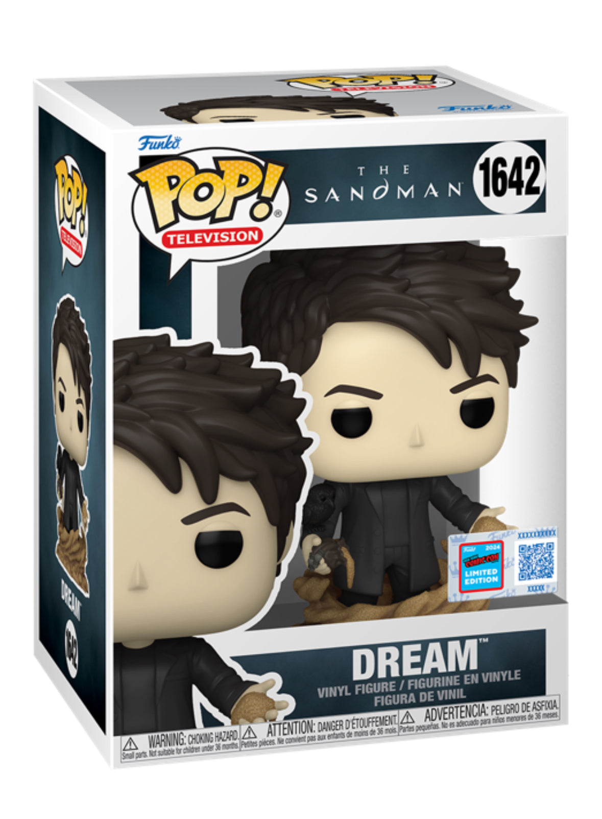 Funko Pop! Television: The Sandman Dream figure with sand pouch, 2024 NYCC Convention Exclusive, detailed vinyl collectible.