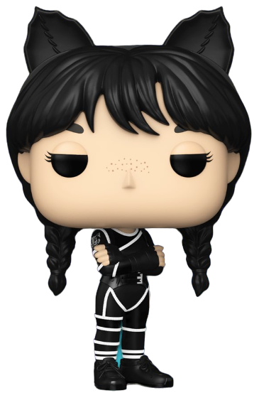 Funko Pop! Television Wednesday Addams in cat costume collectible figure, 2024 NYCC shared exclusive from Shak's Pop Shop